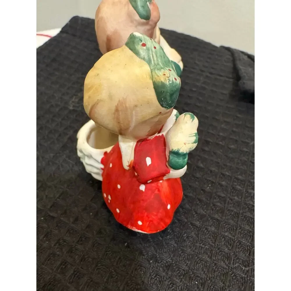 Vintage Commodore Japan Christmas Angel Candle Holder Figurine w/ instruments.